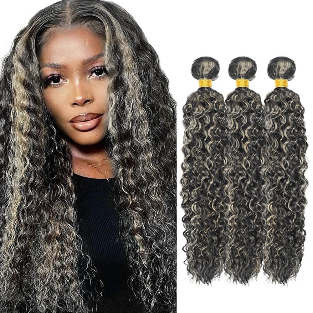 YOUNGHANN Brazilian P4/613 Body Wave Human Hair Bundles – Highlight Blonde Virgin Hair