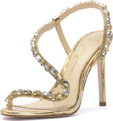 Jessica Simpson Jaycin High Heel Sandal | Satin Slip-On | Sizes 5–9.5