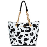 Montana West Women's Chain Top-Handle Tote Bag | Large Capacity Vegan Leather Handbag | 90-Day Warranty