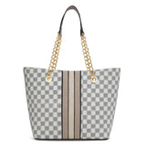 Montana West Women's Chain Top-Handle Tote Bag | Large Capacity Vegan Leather Handbag | 90-Day Warranty