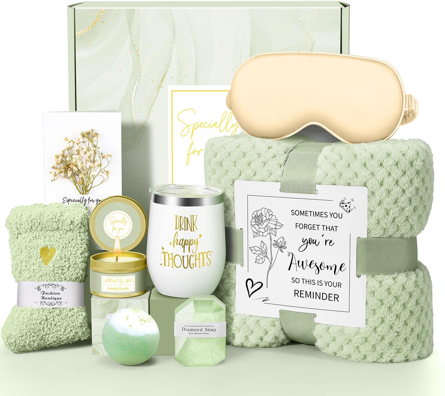 Women's Luxury Spa Self-Care Gift Basket – Birthday, Mother's Day & Get Well Gift Set