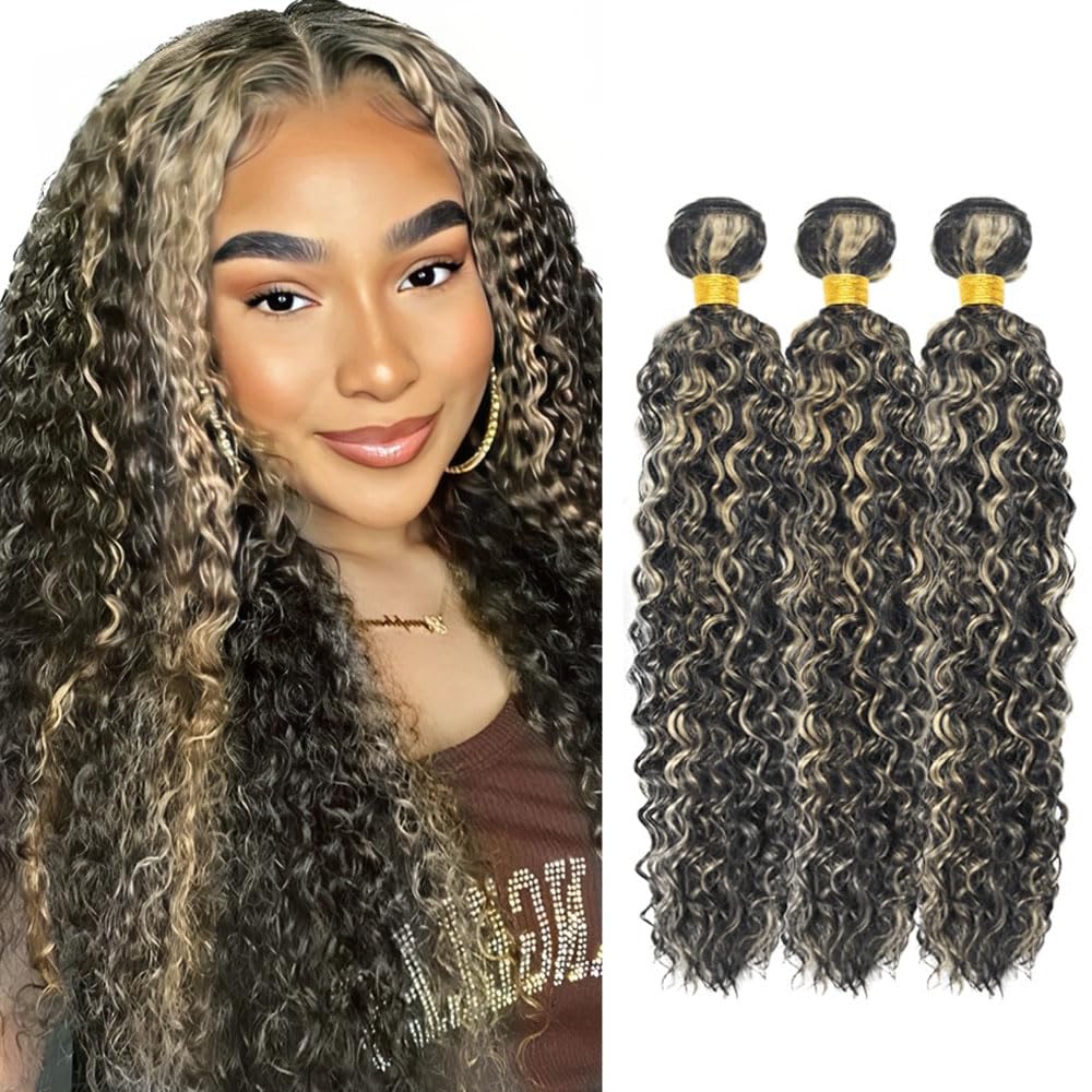 YOUNGHANN Brazilian P4/613 Body Wave Human Hair Bundles – Highlight Blonde Virgin Hair