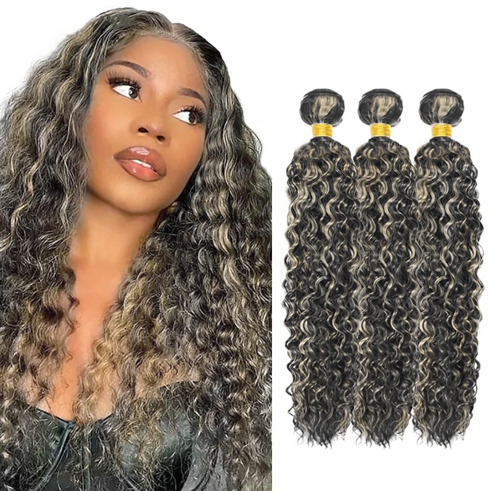 YOUNGHANN Brazilian P4/613 Body Wave Human Hair Bundles – Highlight Blonde Virgin Hair
