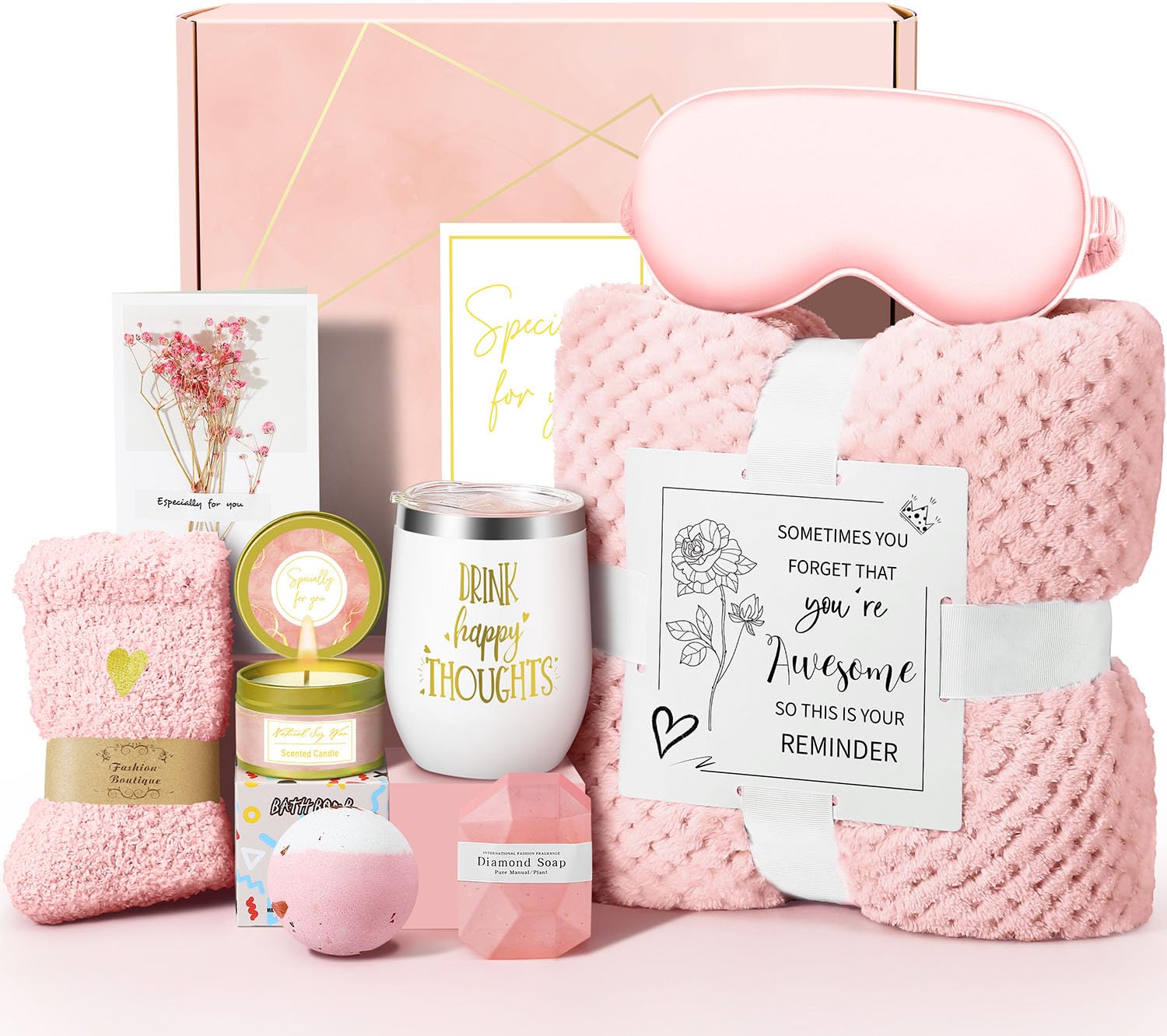Women's Luxury Spa Self-Care Gift Basket – Birthday, Mother's Day & Get Well Gift Set