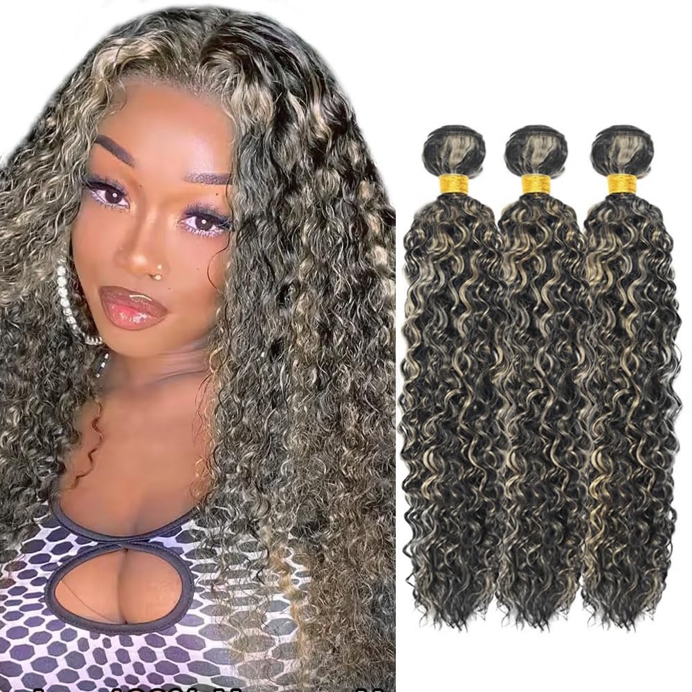 YOUNGHANN Brazilian P4/613 Body Wave Human Hair Bundles – Highlight Blonde Virgin Hair