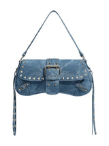 Verdusa Women's Y2K Studded Punk Shoulder Bag | Goth Faux Leather Purse | 15 Colors