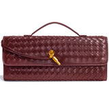 Jumping Deer Woven Clutch Purse | PU Leather Evening Bag | Clutch, Shoulder & Crossbody