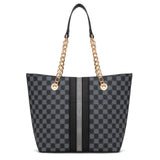 Montana West Women's Chain Top-Handle Tote Bag | Large Capacity Vegan Leather Handbag | 90-Day Warranty