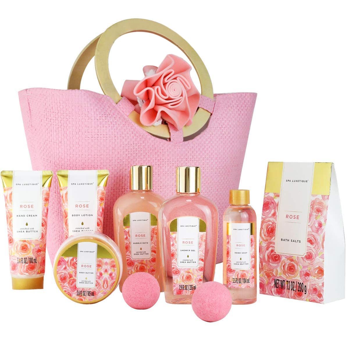 Spa Luxetique Bath Gift Set for Women – 10-Piece Home Spa Set (6 Scents)