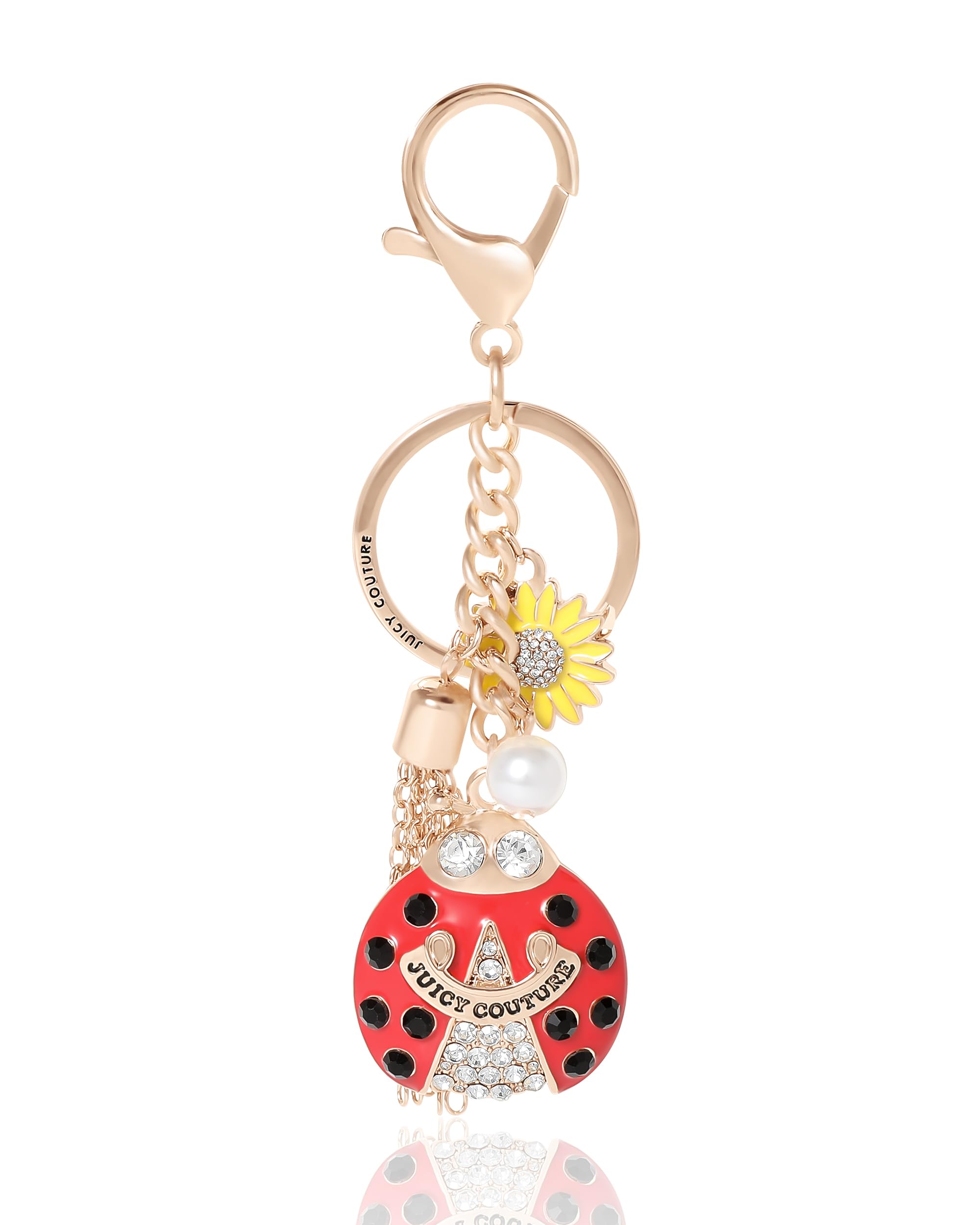 Juicy Couture Gold-Tone Logo Keychain Charms for Women