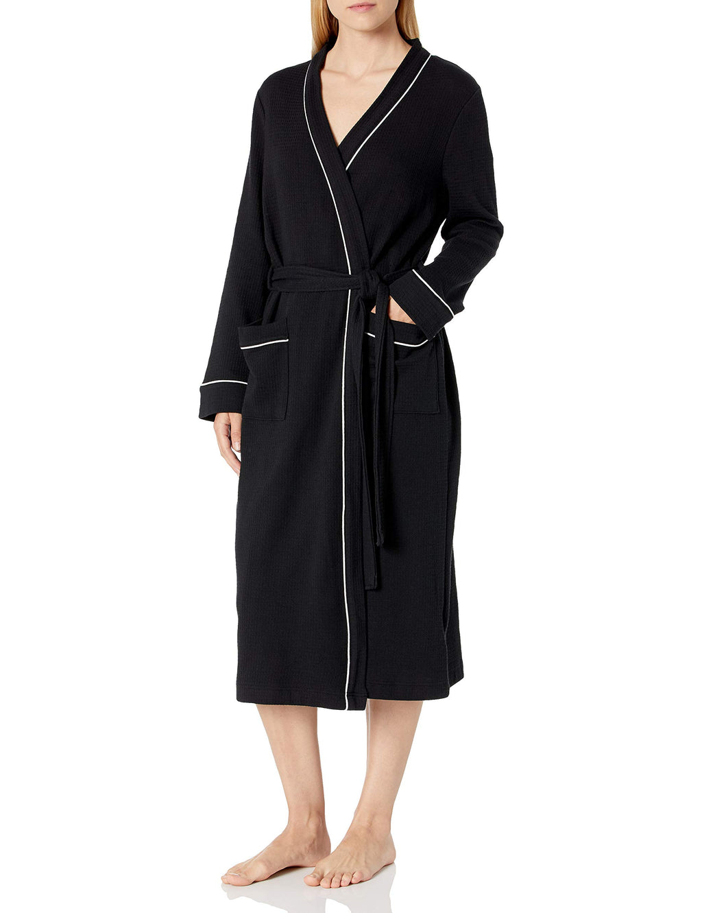 Amazon Essentials Women's Lightweight Waffle Full-Length Bath Robe (Available in Plus Size)