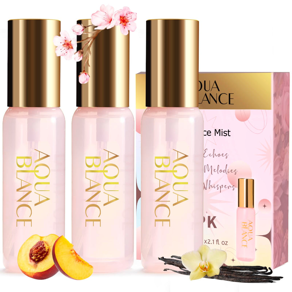 AQUA BLANCE Women's Body Spray Gift Set | 3 Scents | Travel Size 3 x 2.1 fl oz