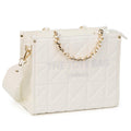 Chinllo Women's Quilted Tote Bag | Top Handle Satchel with Shoulder Strap | S, M, L