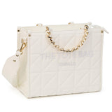 Chinllo Women's Quilted Tote Bag | Top Handle Satchel with Shoulder Strap | S, M, L