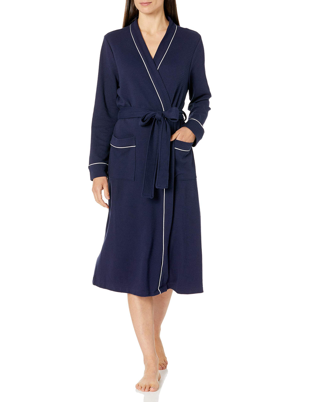 Amazon Essentials Women's Lightweight Waffle Full-Length Bath Robe (Available in Plus Size)
