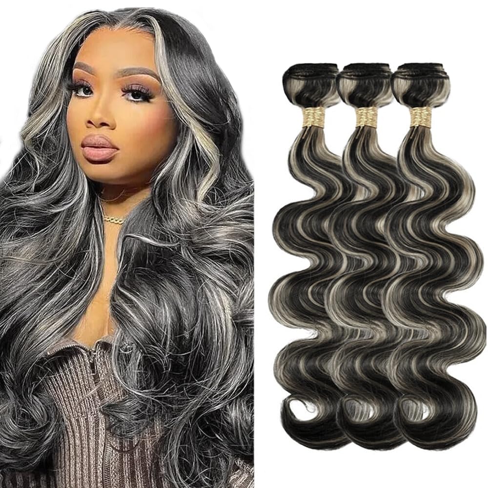 YOUNGHANN Brazilian P4/613 Body Wave Human Hair Bundles – Highlight Blonde Virgin Hair