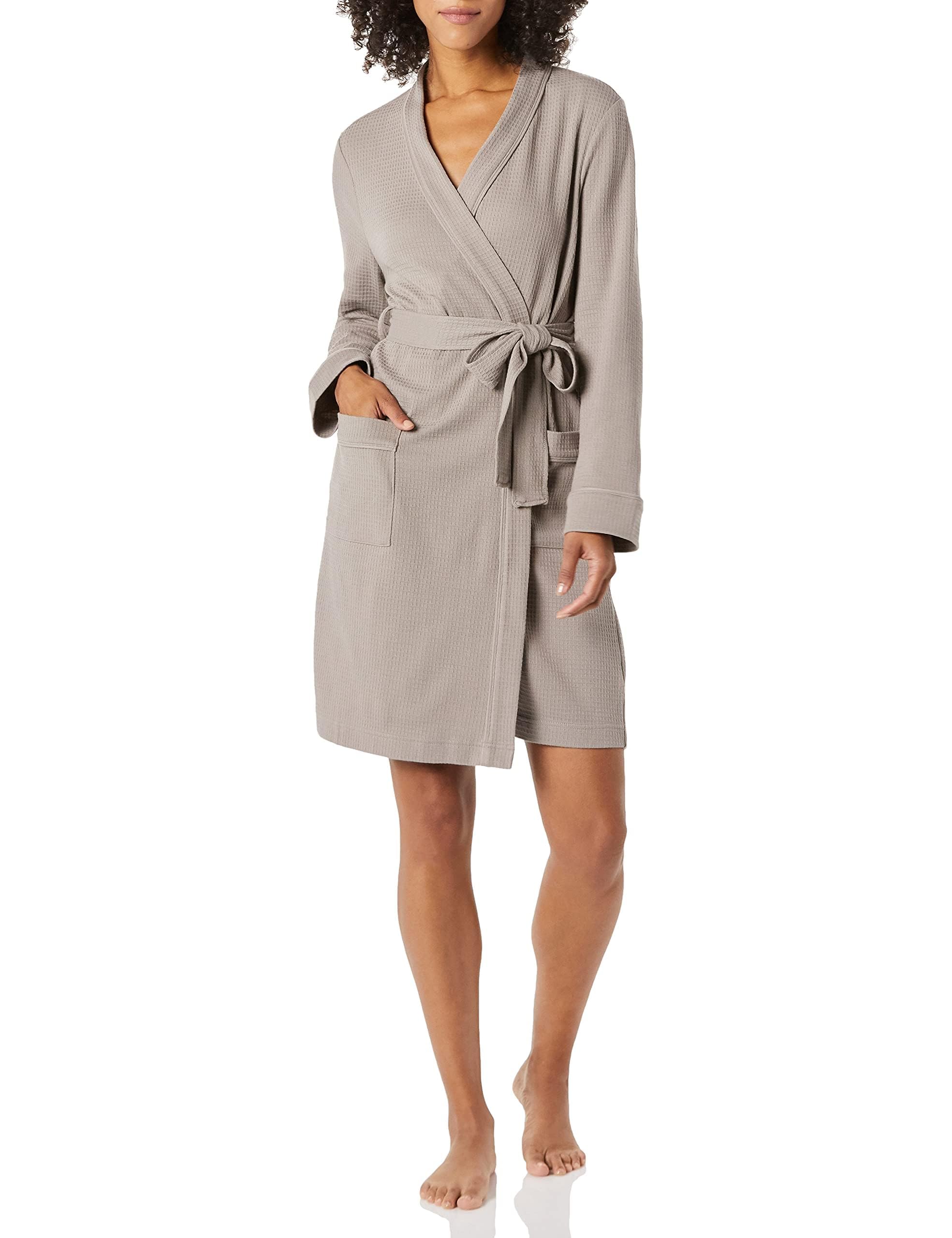 Amazon Essentials Women's Lightweight Waffle Full-Length Bath Robe (Available in Plus Size)
