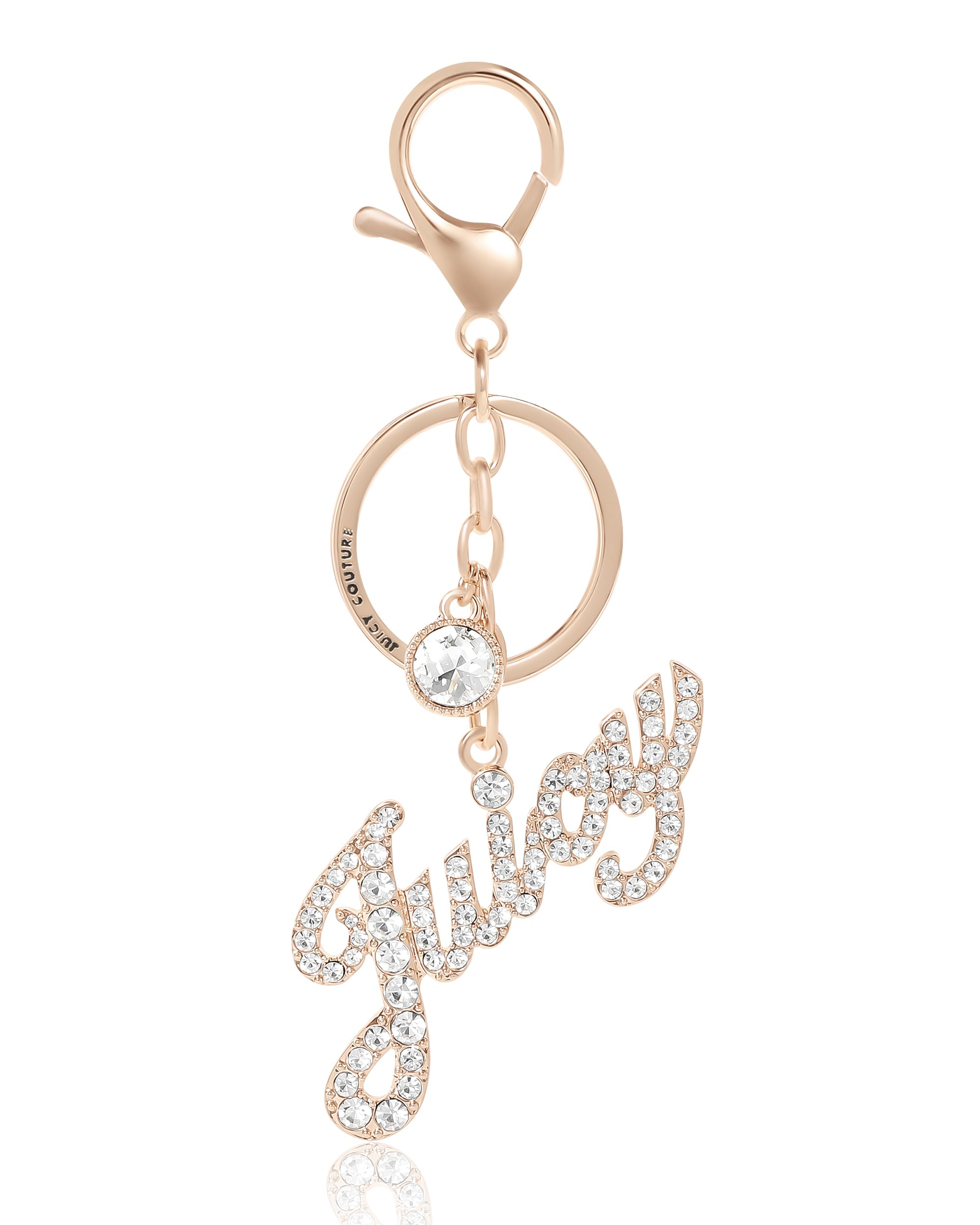 Juicy Couture Gold-Tone Logo Keychain Charms for Women