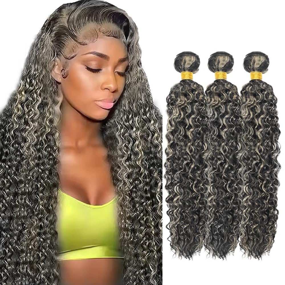 YOUNGHANN Brazilian P4/613 Body Wave Human Hair Bundles – Highlight Blonde Virgin Hair