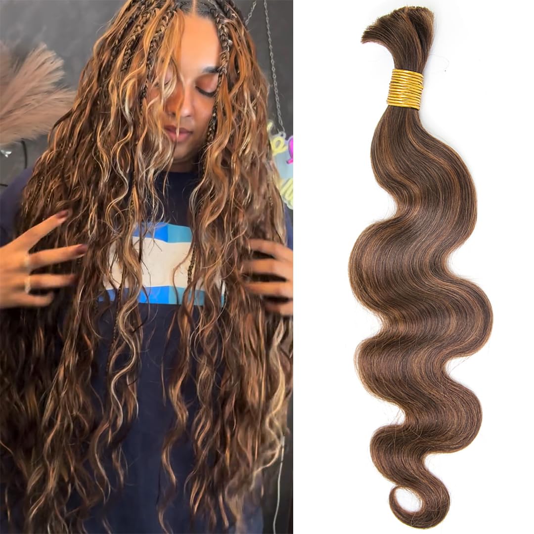 YWIGS 100% Human Braiding Hair 100g – Boho Knotless Braids, Deep Wave, Water Wave & More
