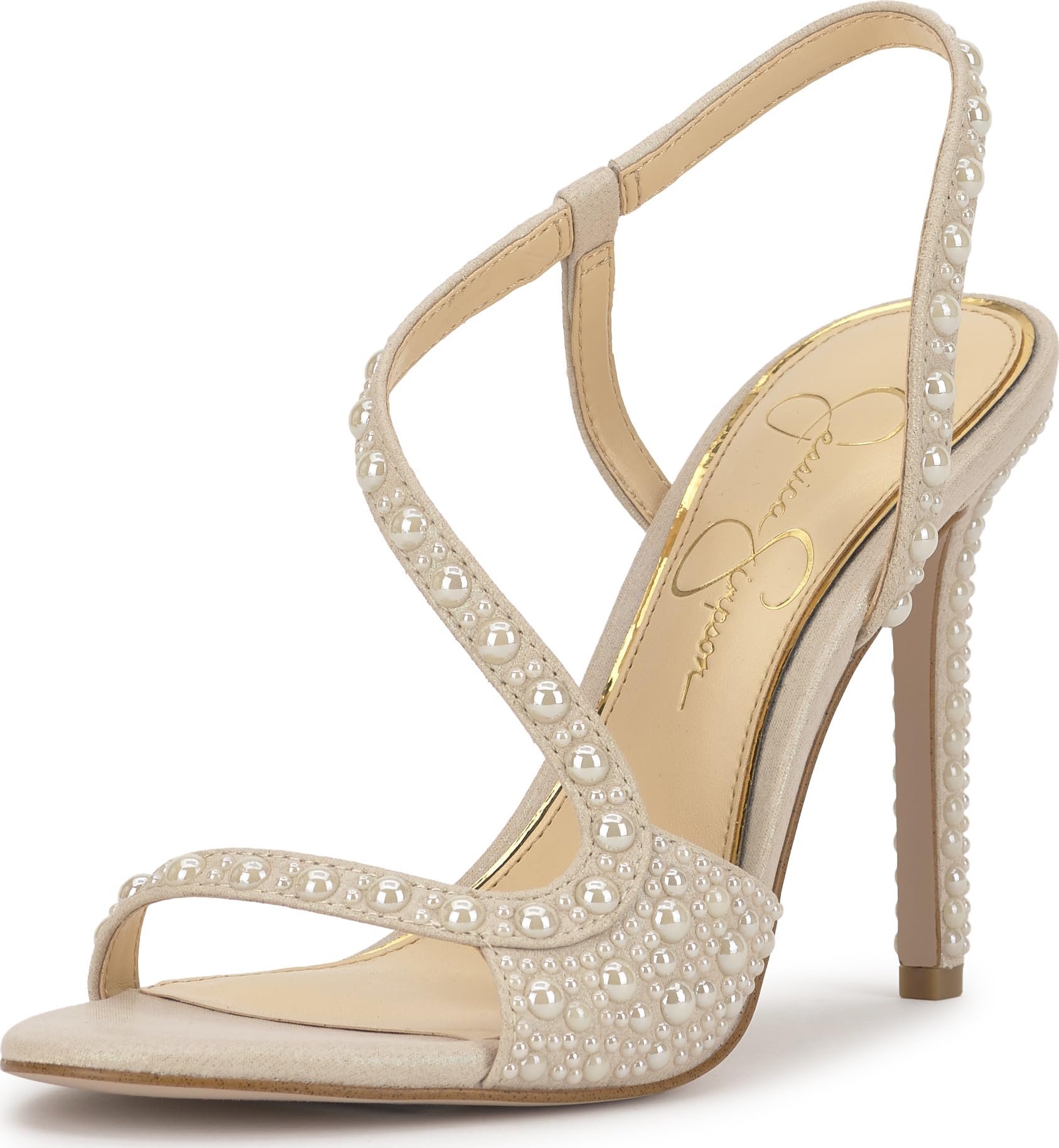 Jessica Simpson Jaycin High Heel Sandal | Satin Slip-On | Sizes 5–9.5