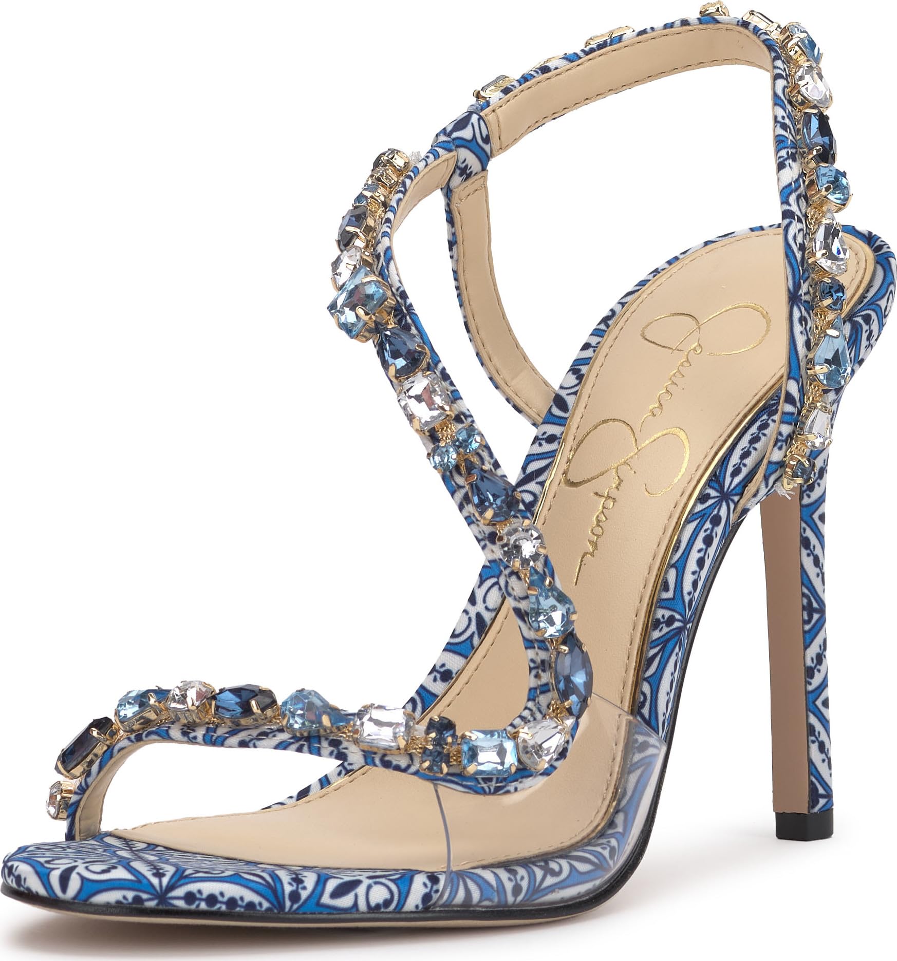 Jessica Simpson Jaycin High Heel Sandal | Satin Slip-On | Sizes 5–9.5