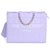 Chinllo Women's Quilted Tote Bag | Top Handle Satchel with Shoulder Strap | S, M, L