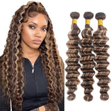 YOUNGHANN Brazilian P4/613 Body Wave Human Hair Bundles – Highlight Blonde Virgin Hair