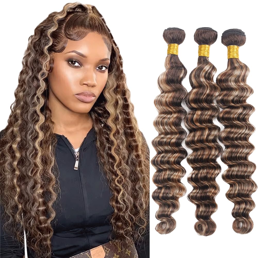 YOUNGHANN Brazilian P4/613 Body Wave Human Hair Bundles – Highlight Blonde Virgin Hair