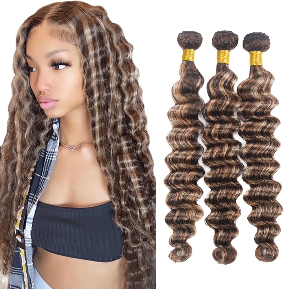 YOUNGHANN Brazilian P4/613 Body Wave Human Hair Bundles – Highlight Blonde Virgin Hair