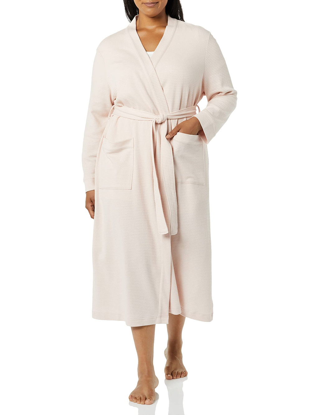 Amazon Essentials Women's Lightweight Waffle Full-Length Bath Robe (Available in Plus Size)