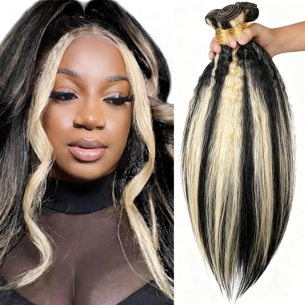 YOUNGHANN Brazilian P4/613 Body Wave Human Hair Bundles – Highlight Blonde Virgin Hair