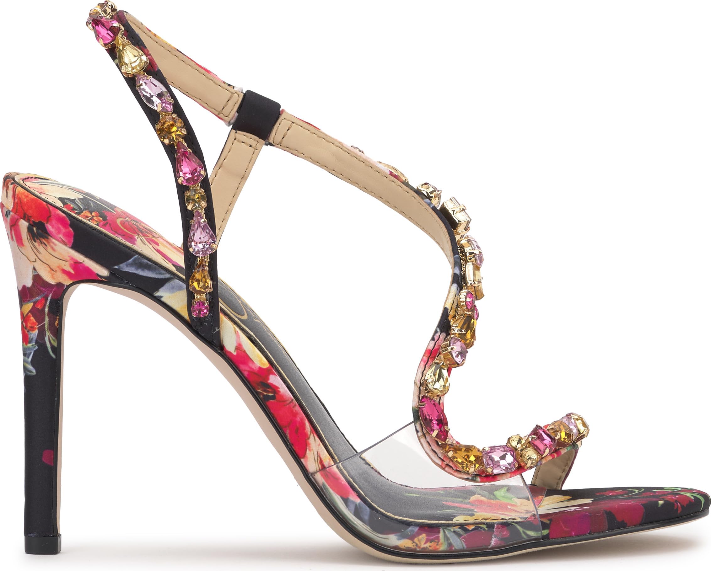 Jessica Simpson Jaycin High Heel Sandal | Satin Slip-On | Sizes 5–9.5