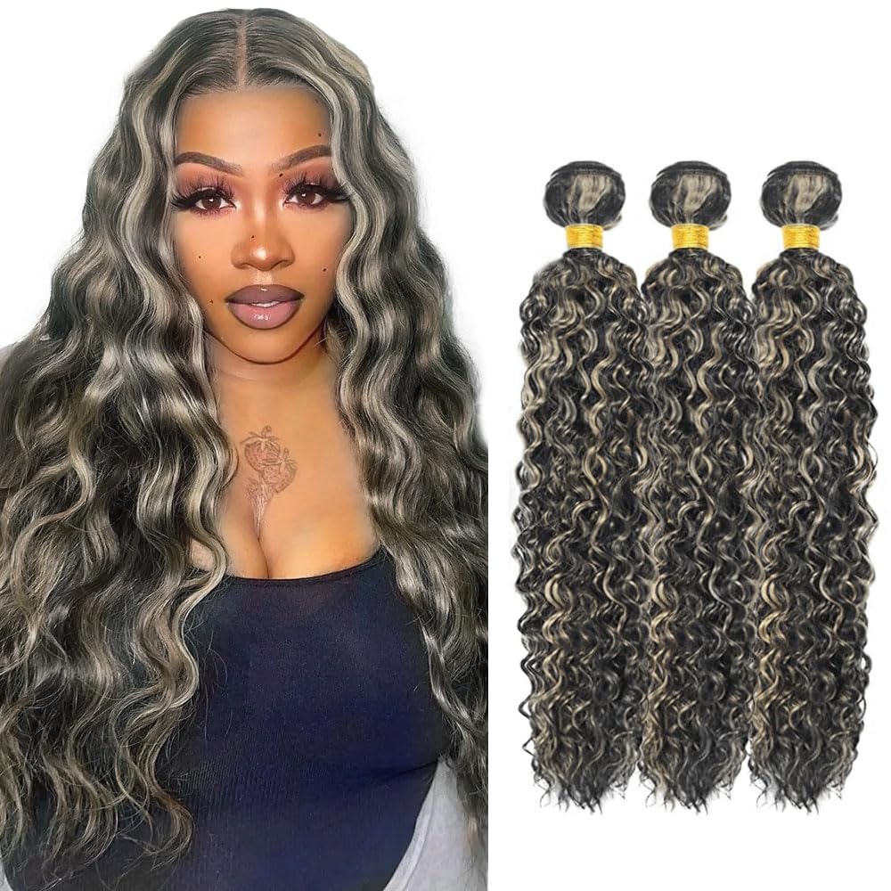 YOUNGHANN Brazilian P4/613 Body Wave Human Hair Bundles – Highlight Blonde Virgin Hair