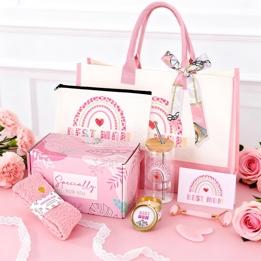 Best Mom Ever 7-Piece Gift Set – Birthday & Mother’s Day Gift Basket for Mom