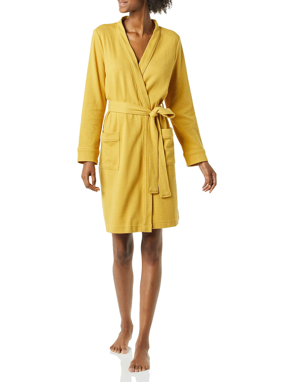 Amazon Essentials Women's Lightweight Waffle Full-Length Bath Robe (Available in Plus Size)