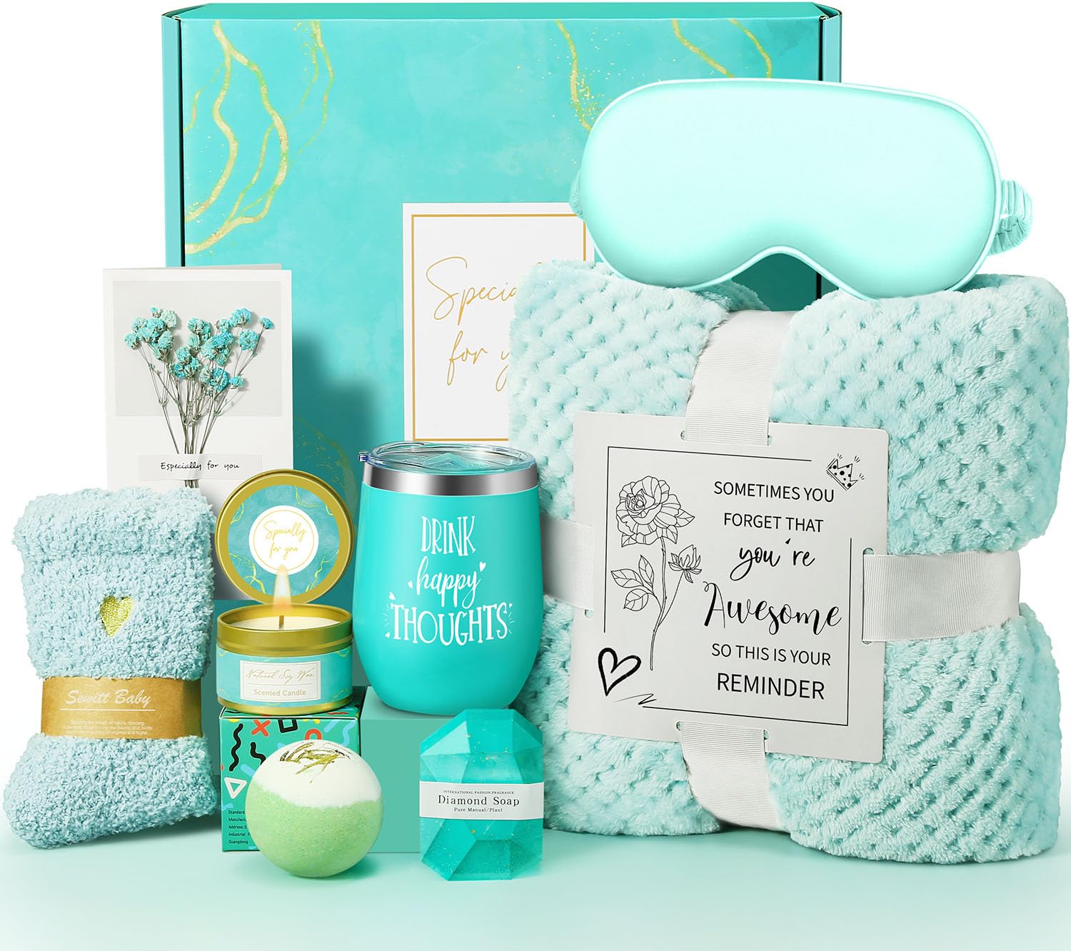 Women's Luxury Spa Self-Care Gift Basket – Birthday, Mother's Day & Get Well Gift Set