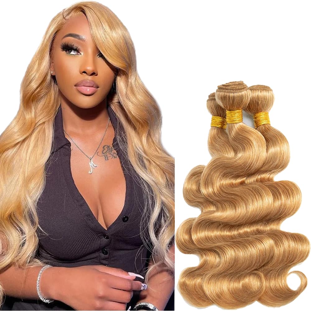 YOUNGHANN Brazilian P4/613 Body Wave Human Hair Bundles – Highlight Blonde Virgin Hair
