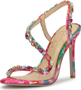 Jessica Simpson Jaycin High Heel Sandal | Satin Slip-On | Sizes 5–9.5