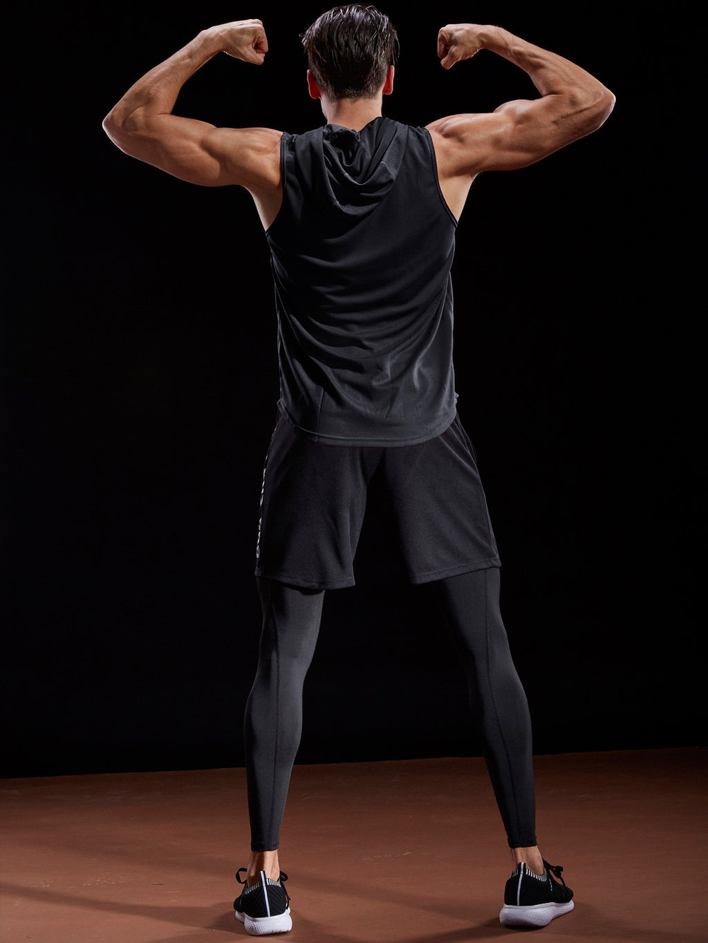 NELEUS Men's Dry Fit Hooded Muscle Tank Top - Athletic Workout Running Shirt 3-Pack