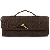 Jumping Deer Woven Clutch Purse | PU Leather Evening Bag | Clutch, Shoulder & Crossbody