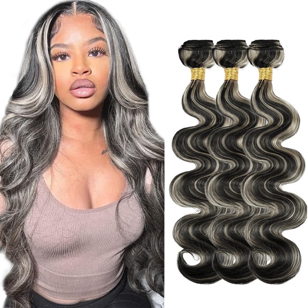 YOUNGHANN Brazilian P4/613 Body Wave Human Hair Bundles – Highlight Blonde Virgin Hair