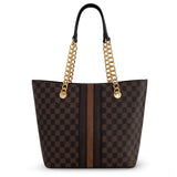 Montana West Women's Chain Top-Handle Tote Bag | Large Capacity Vegan Leather Handbag | 90-Day Warranty