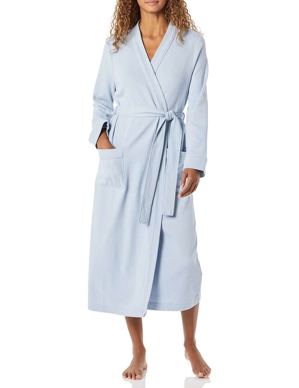 Amazon Essentials Women's Lightweight Waffle Full-Length Bath Robe (Available in Plus Size)