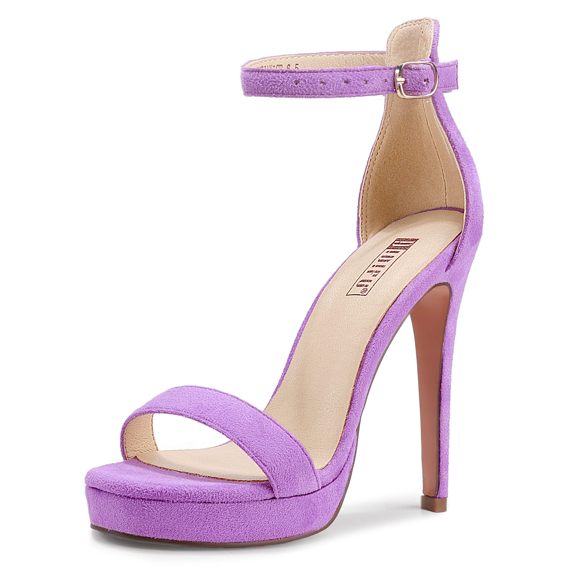 IDIFU Women's 5" Platform Stiletto Heel Sandals | Ankle Strap Open Toe | Wedding & Party