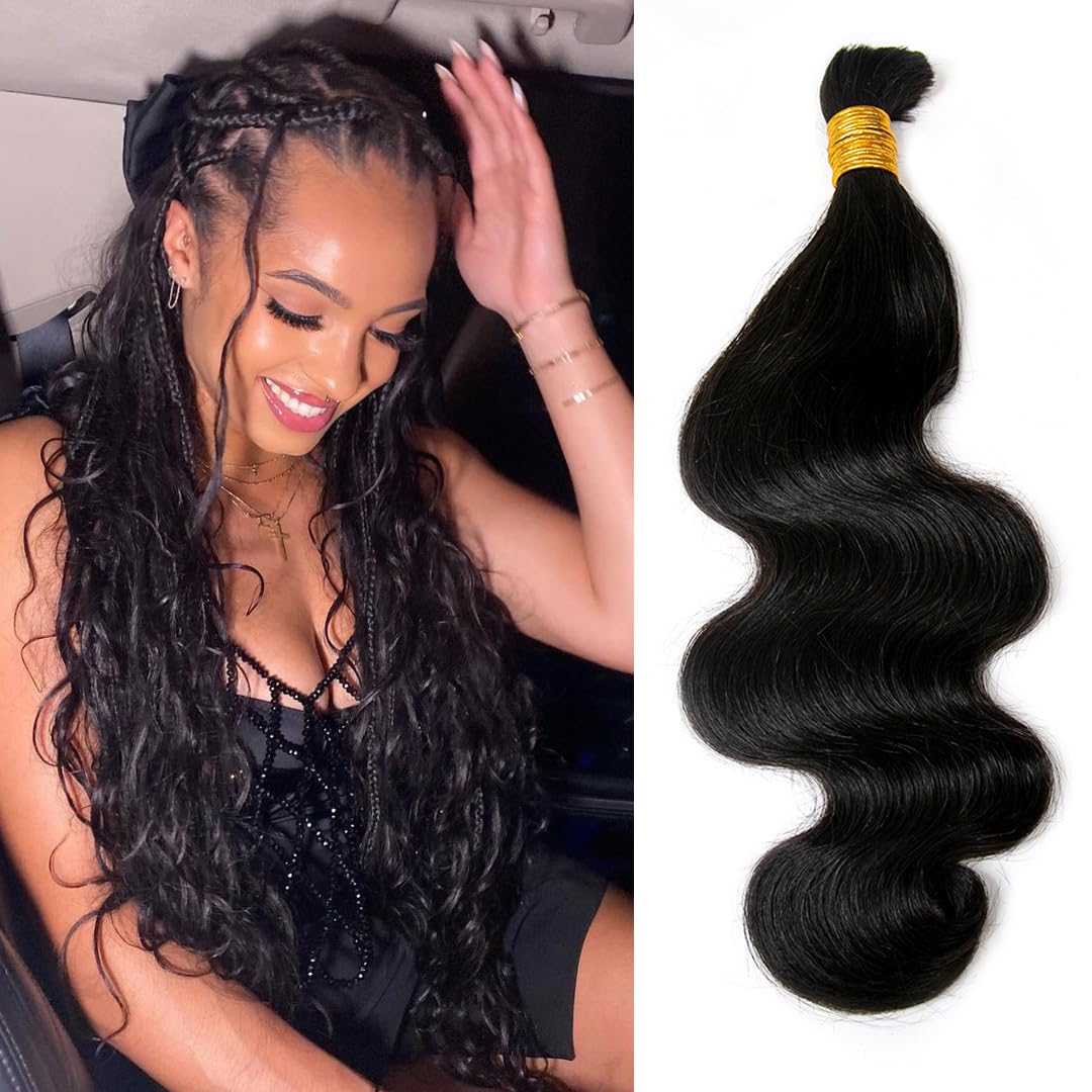 YWIGS 100% Human Braiding Hair 100g – Boho Knotless Braids, Deep Wave, Water Wave & More