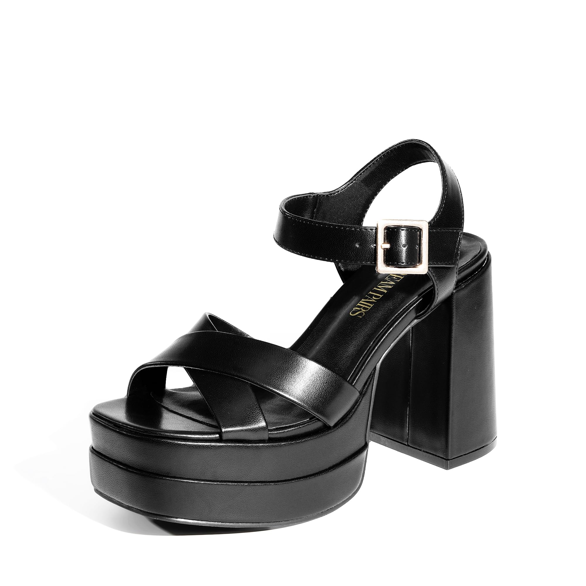 DREAM PAIRS Y2K Platform Chunky Heel Sandals | Square Toe Ankle Strap | Sizes 5–11