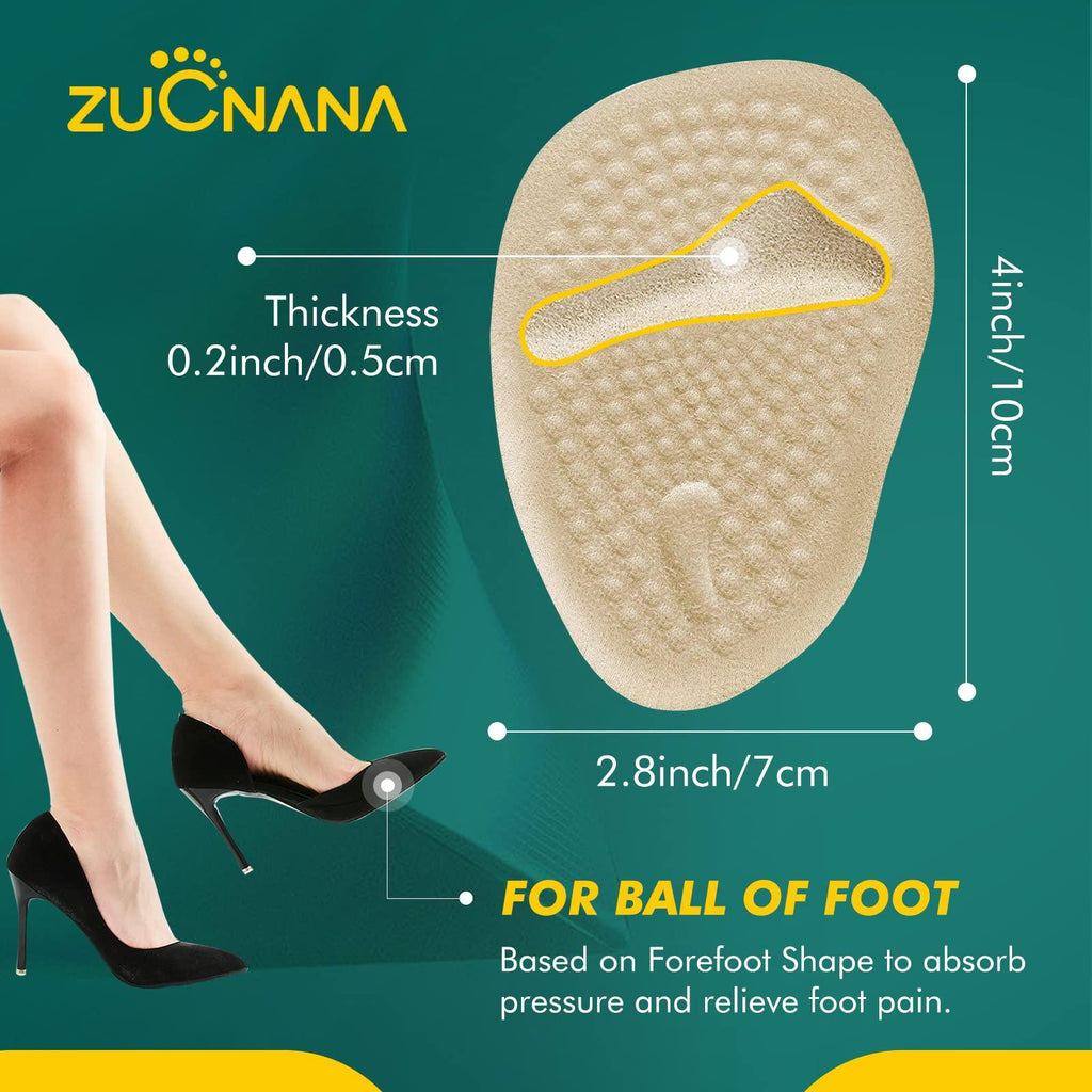 Metatarsal Pads for Women – Ball of Foot Cushions for Pain Relief, Reusable Medical-Grade Silicone Shoe Inserts