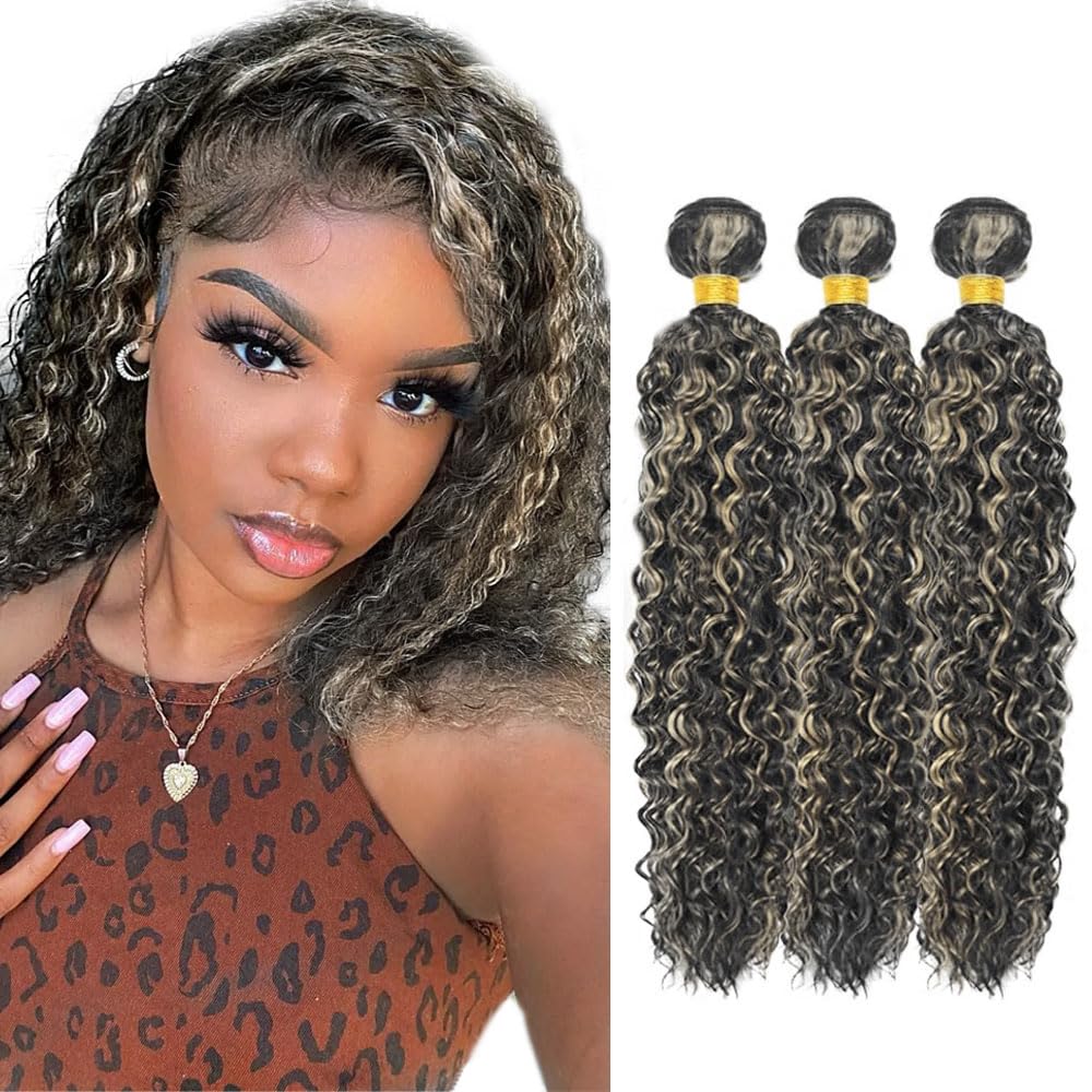 YOUNGHANN Brazilian P4/613 Body Wave Human Hair Bundles – Highlight Blonde Virgin Hair