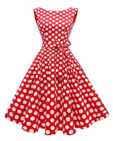 Women's Boatneck Sleeveless Swing Vintage 1950s Cocktail Dress